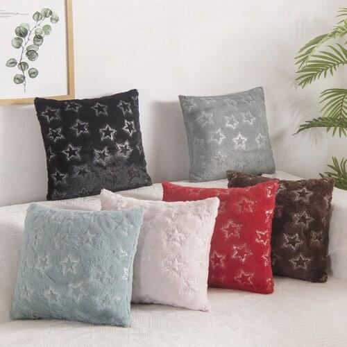 Plush Cushion Cover Super Soft Fur Decorative Pillows Home Room Throw Decoration Pillowcase Room Living Living Sofa Bedroom For
