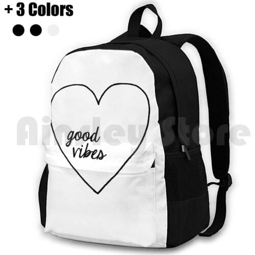 Good Vibes Outdoor Hiking Backpack Waterproof Camping Travel Good Vibes Heart Vibes Funny Hipster