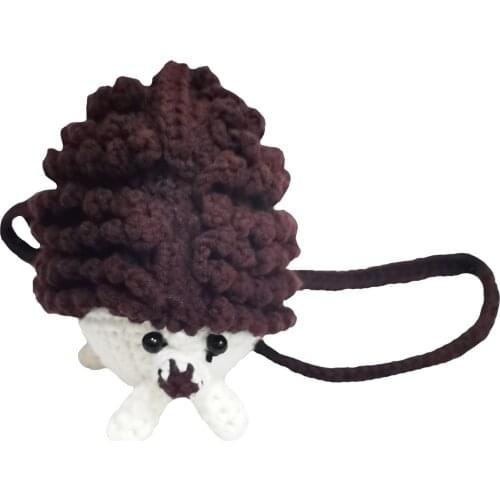 Handmade Knitted Crossbody Shoulder Bag Small Purse Hedgehog Handbag Storage For Key phone