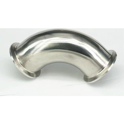 2" Tri Clamp Sanitary 90 Degree Elbow 51mm Pipe OD 304 Stainless Steel Fitting 64mm Feerule OD For Homebrew