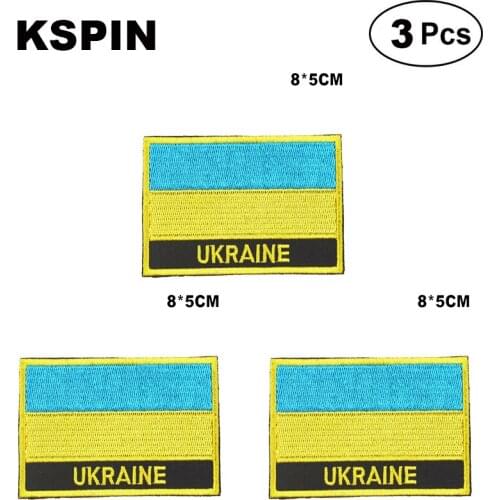 Ukraine Rectangular Shape Flag patches embroidered flag patches national flag patches for clothing DIY Decoration