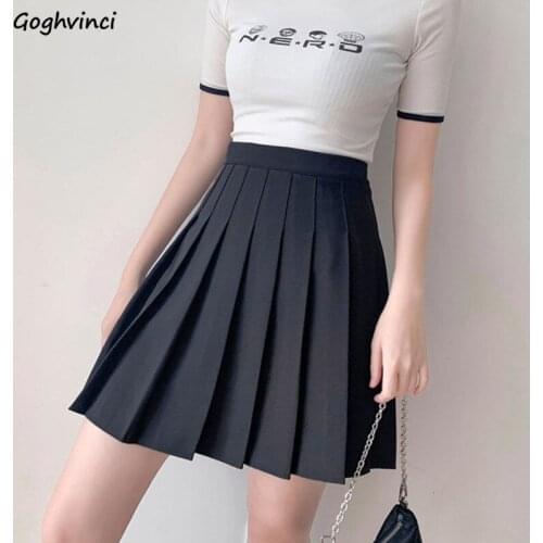 Skirts Women Kawaii Summer High Waist Sweet Girls Korean Style Mini A-line Streetwear Vintage Solid Simple Daily New Cozy Faldas