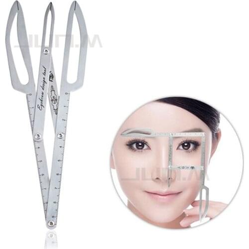 1 pcs Golden Ratio Scale Measure Microblading Stainless Steel Ruler Permanent Makeup Eyebrow Tattoo Design Calipers Stencil