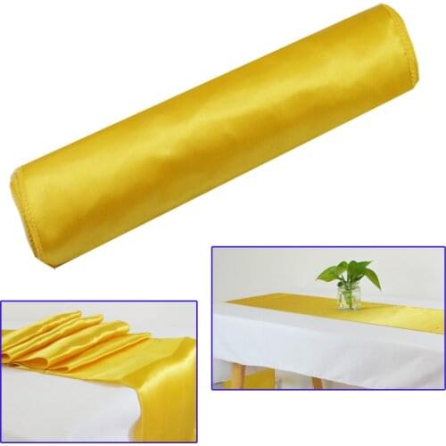 30x275cm Satin Table Runners For Wedding Party Modern Home Gold/Royal blue Table Runners Birthday Christmas cloth Decorations