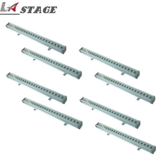 8pcs/lot Waterproof Outdoor 24x3w 3in1 RGB Led Wall Washer Led Bar Stage Light IP65 for DJ Disco Bar Stage Light