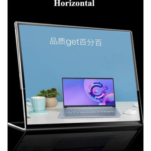 A6 Slant Back Acrylic Sign Holder Picture Photo Frames, Flyer Document Paper Display Stand For Office Desktop