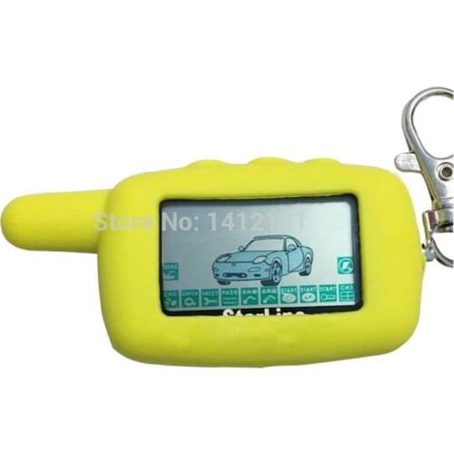 A9 LCD Remote Control + Silicone Key Case For Russian Two way car alarm StarLine Twage A9 Keychain StarLine A8 A6 KGB FX-5 FX-3