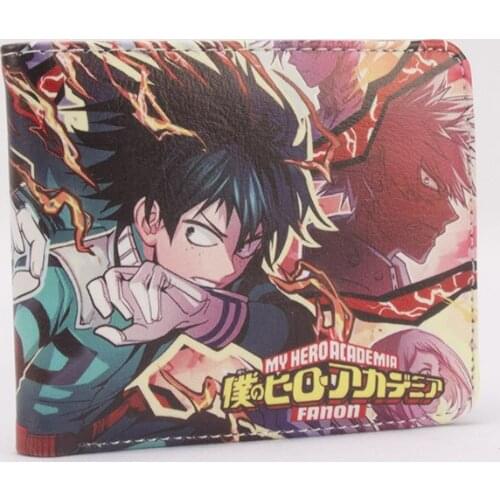 Anime My Boku no Hero Academia Midoriya Izuku Cosplay Props Cartoon Short Wallets Card Holder Coin Purse Gift