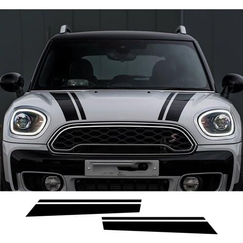Auto Decal Hood Scratched Sticker Car Engine Cover Vinyl Stripe For Mini Cooper R55 R56 R60 F55 F56 F60 F54 Car-Styling Decor