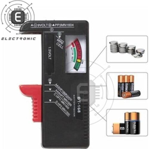 BT-168 AA/AAA/C/D/9V/1.5V batteries Universal Button Cell Battery Colour Coded Meter Indicate Volt Tester Checker BT168 Power