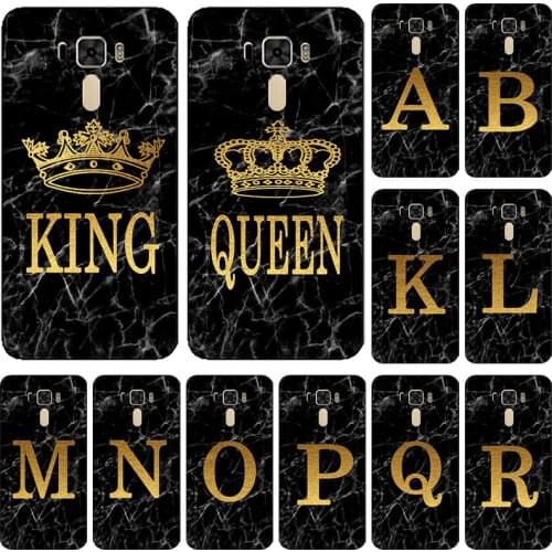 Phone Case For Asus Zenfone 3 Laser ZC551KL 5.5 inch Marble Golden alphabet background Soft Print Cover