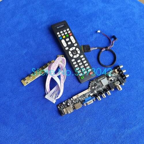 For LP133WH2 (TL)(A1)/(TL)(A2)/(TL)(A3)/(TL)(A4) LVDS 40-Pin 1366*768 USB+AV digital panel DVB-T 3663 controller board kit