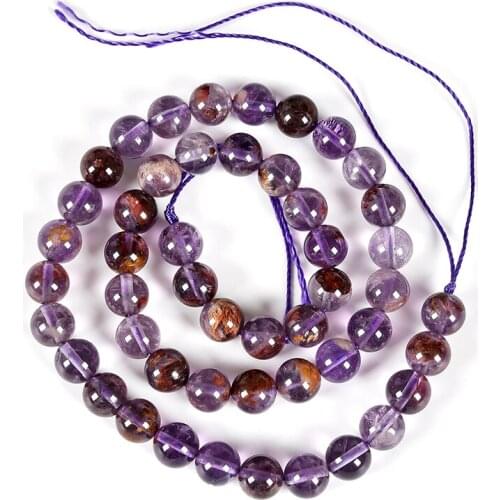 Round 8mm/10mm Violet Stone Diy Amethyst Bracelets Necklace For your Mothers Birthday 15inch Wholesale H243