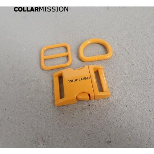 Metal buckle+adjust buckle+D ring) DIY dog collar 20mm accessory 7 colours,we provide laser engraving service customize LOGO