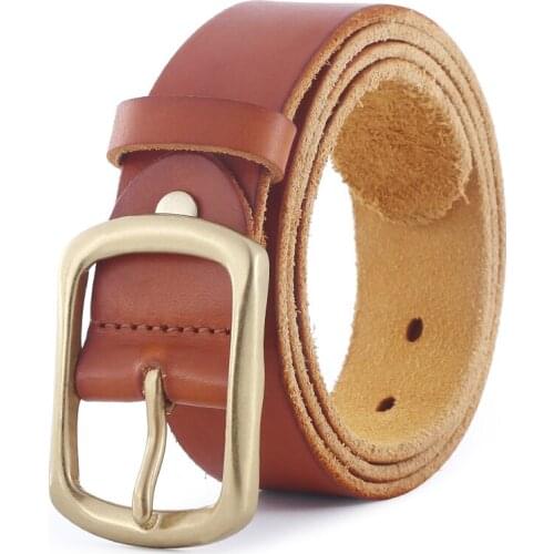 Mens Belt Cow Leather Blue/green/coffee/black Leather Belt for Men Alloy Pin Buckle Fashionable Trouser Belt for Jeans