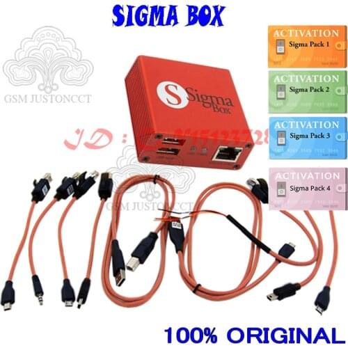 The Newest Original Sigma box + 9 Cable with Pack1+Pack2+Pack3 + Pack4 new update forhuawei