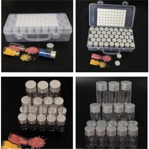 New 43 Silver Bottles Diamond Painting Boxes Diamond Embroidery Accessories Home Storage Organizer Jewellery Cases
