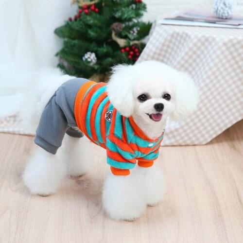 Autumn Winter Pet Dog Pajamas Soft Fleece Jumpsuit for Small Dogs Shih Tzu Yorkshire Pullovers Puppy Cat Clothes Pets Clothing