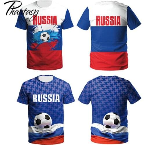 Phantasy 2021 European Championship T-shirts Russia Football Jerseys Soccer Printed Top RU Women Men Tee Shirts Clothing