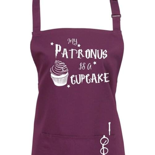 Customize magic baking funny apron, Personalised My Patronus is a Cupcake!super chef barbecue cooking weapon gift,Funny Grilling