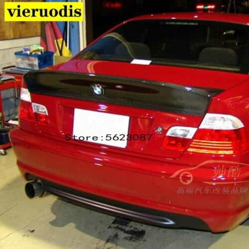 Rear Trunk Spoiler For BMW E46 Coupe Sedan M3 2Door 4 Door 1998 - 2006 Boot Lip Wing Spoiler Carbon Fiber / FRP