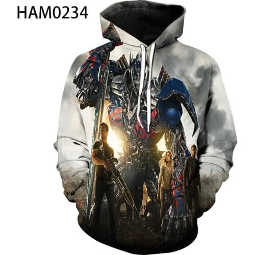 2021 transformers Hoodie Sweatshirt boys girls Harajuku 3D printing American popular sweater cartoon personality casual Pullove