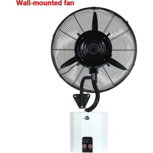Hanging Spray Fan Wall Cool Temperature atomization humidification mute-functions with tank water spray fan Wall-mounted fan 1pc