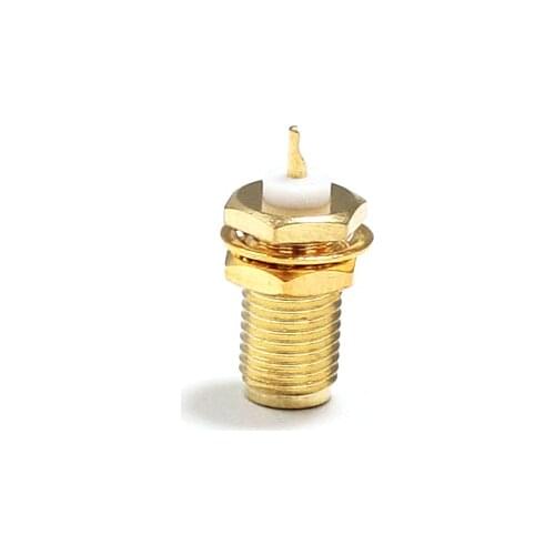 1pc New SMA Female Jack nut Bulkhead RF Connector Solder cup Insulator Long 2mm Cable Wholesale Wire Connector