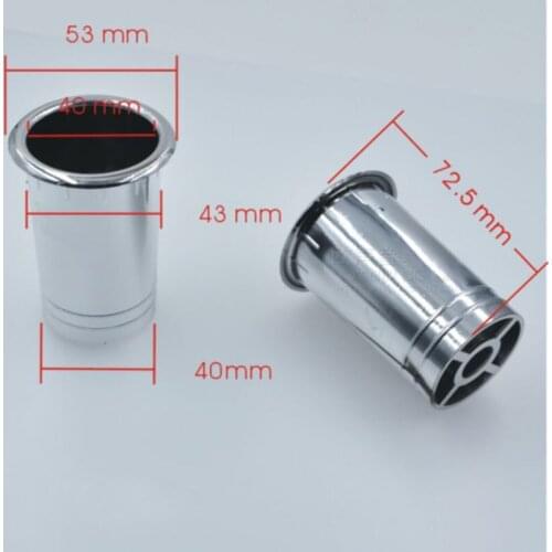 10pcs/lot Speaker Guide tube connector Open hole 43mm length 73mm plating new audio accessories