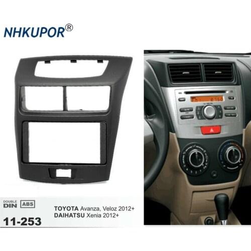 11-253 Car Stereo Dash Frame Kit Radio CD Player Install Mount For TOYOTA Avanza/Veloz/DAIHATSU Xenia 2012+ Double 2 DIN