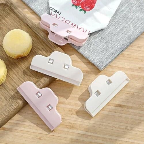2Pcs/lot Sealing Clip Portable Storage Food Snack Seal Sealing Bag Clips Plastic Sealer Clamp Kitchen Tool
