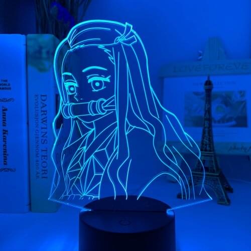 3D Kimetsu No Yaiba Nezuko Kamado Figure LED Night Light for Bedroom Decor Nightlight Kids Child Table 3D Lamp Demon Slayer Gift