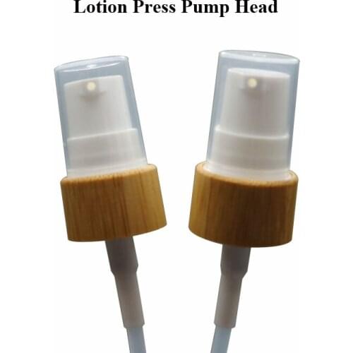 500pcs 18/410 20/410 24/410 bamboo white press pump head cap Spray Atomizer/Lotion Press Nozzle Lid for Essence Bottle wholesale