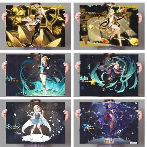 5d Diy Diamond Painting Retro Genshin Impact Poster Game Anime Zhongli Diamond Mosaic Cross Stitch Full Drill Home Decor Gift