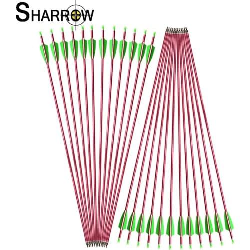 6pcs 31.5Inch Archery Aluminum Arrow Spine 500 ID 6.5 mm With Replaceable Arrowhead Bow and Arrow Shooting Hunting Accessories
