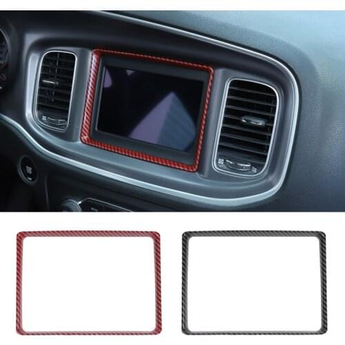 NHAUTP ABS Car Trim Sticker GPS Navigation Decoration Frame For Dodge Charger 2015 2016 2017 2018