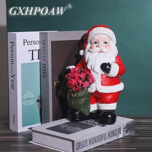 Cartoons Santa Claus Resin Flower Pot Creativity Exquisite Halloween Old Man Design Vase Home Craft Decorations Art Ornaments