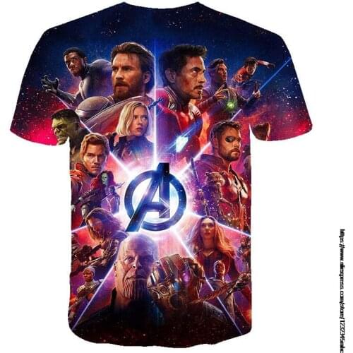 Disney Superhero Avengers Children TShirts Kids Clothes Baby Funny Tshirt Summer Pure Cotton Clothing Boys Short Sleeves Top