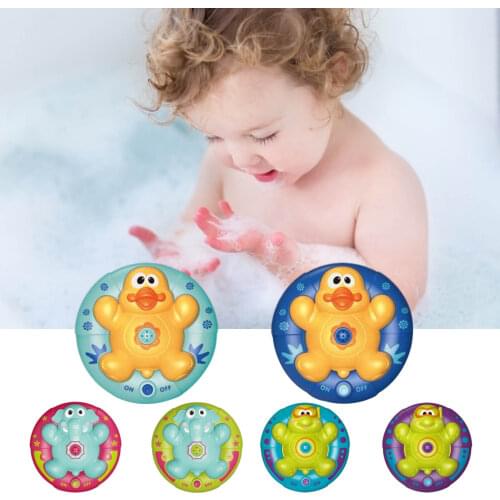 Baby Shower Electric Rotating Water Spray Toy Duckling Baby Elephant Turtle Swimming Ring Toddler Toy