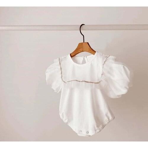 Romper High-End Korean Childrens Clothing 2020 Spring Puff Sleeve Onesies
