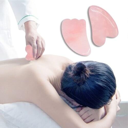 Beauty skin care jade gua sha face massager tools skincare belleza products masajeador facial soin visage rose quartz stickers