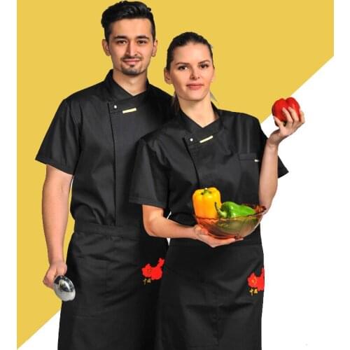 Chef Jacket Chef Uniform for Women Cooks Kitchen Uniform Colors High Quality Chef Clothes Short Sleeved B-6087