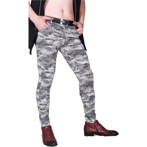Mens Spring Summer Thin Lycra Camo Tights Penicl Pants Fitness Legging Camouflage Trousers Pantalon Homme Spodnie Streetwear