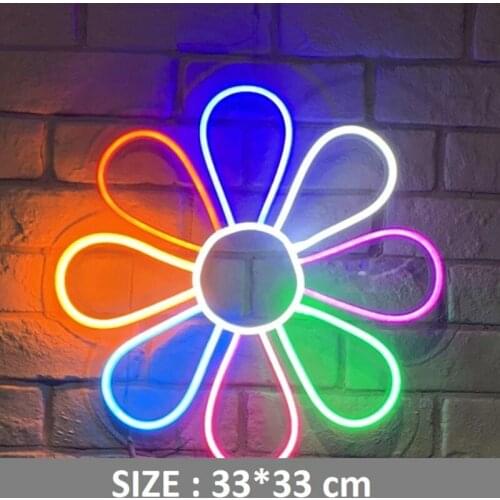 Flower LED Neon Sign Custom Neon Sign Led Neon Light Flower Sign Home Bedroom Decor Bar Party Wall Table Decor