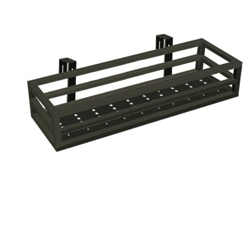 Stainless steel balcony flower stand railing hanging flower pot rack fence green radish flower shelf window sill rack indoor