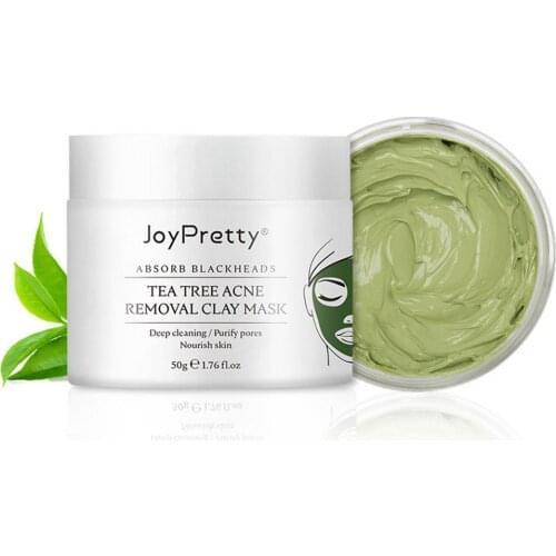 Tea Tree Nicotinamide Mud Facial Mask Detox Antioxidant Deep Cleansing Blackhead Remover Oil Control Shrink Pores Skin Care