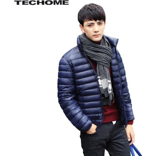 New Autumn Men Winter Duck Down Coat Ultra Light Thin plus size 3XL Winter Jacket For Men Fashion mens Outerwear coat