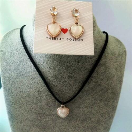 New Water Drop Heart Cubic Zirconia Wedding Jewelry Sets inlay Luxury Crystal Bridal Jewelry Set Gifts For Bridesmaids