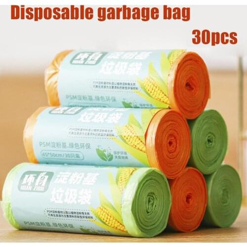 30Pcs Disposable Home Office Thicken Trash Rubbish Holder Pouch Garbage Bag
