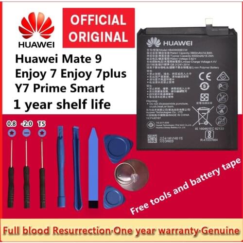 Original Y7 Prime Phone Battery for Huawei TRT-L53 TRT-L21A TRT-AL00 TL10A Y7 TRT-LX1 /LX2/LX23 Enjoy 7 Plus HB406689ECW +Tools